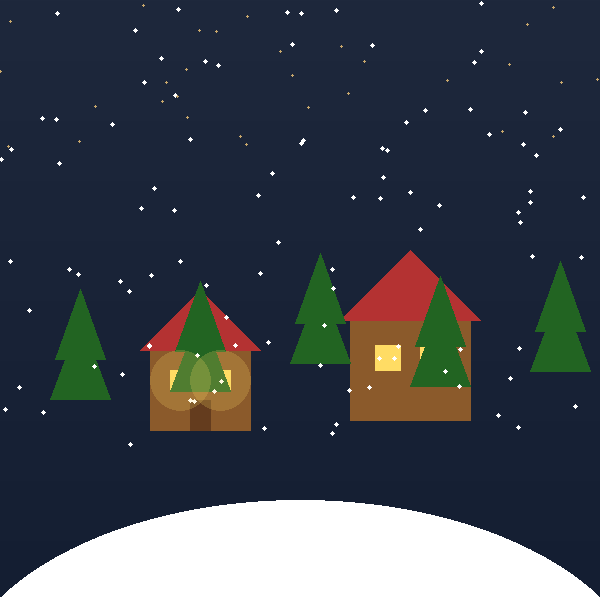 LED Işıklı Yılbaşı Köyü - Büyük