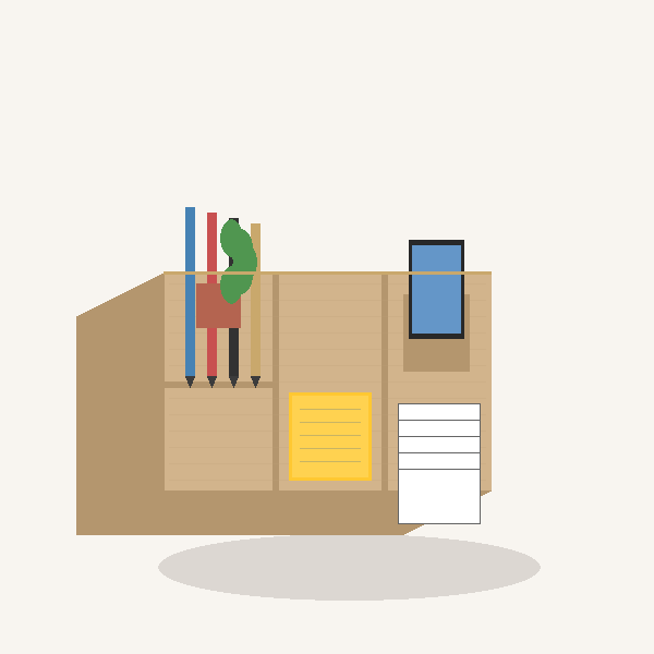 Masa Organizatörü - Ahşap Görünüm