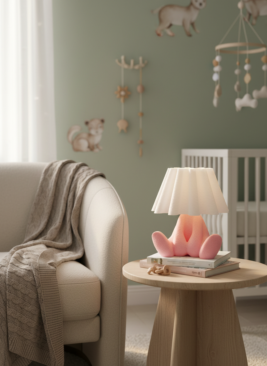 Bunny Glow - Soft Pembe Tavşan Figürlü Yumuşak LED 'li 3D Dekoratif Aydınlatma - Görsel 2